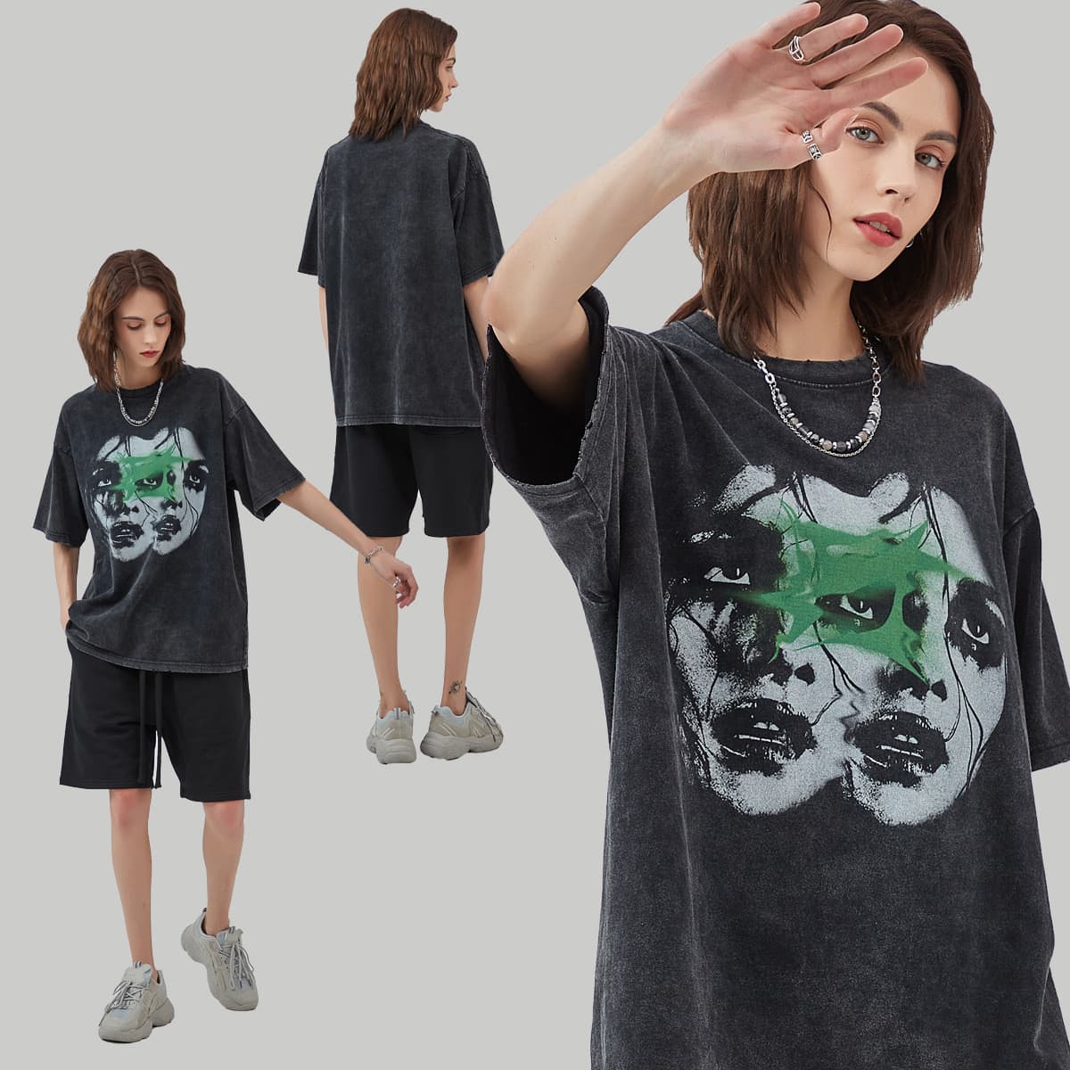 T shirt Manufacturer 19 loose wash water T-shirt