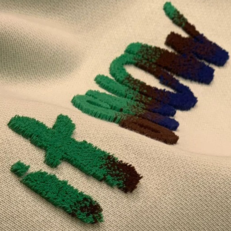 Toothbrush embroidery