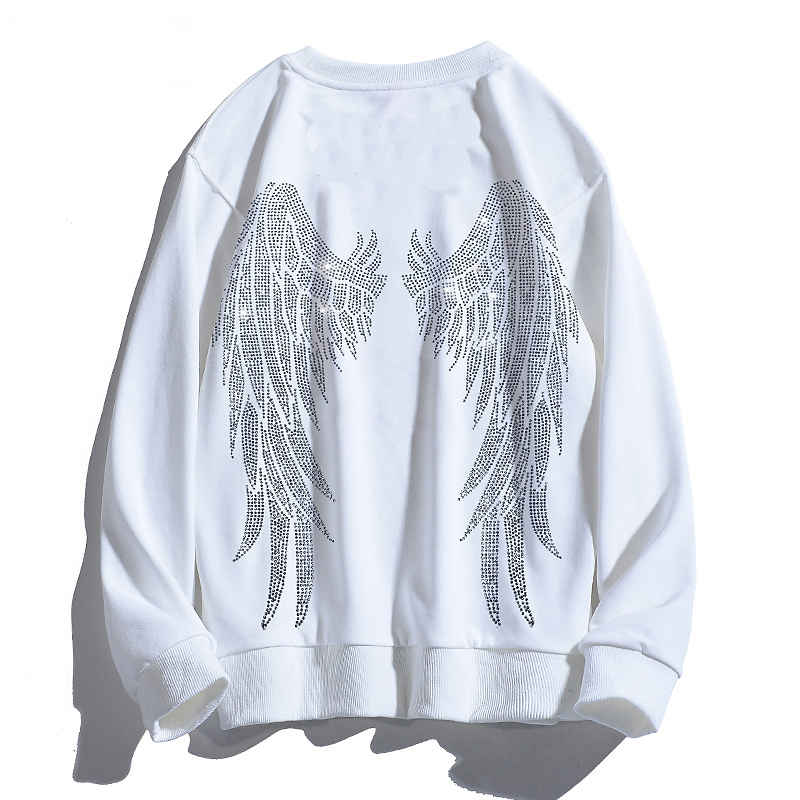 Custom Rhinestone Hoodie Streetwear Casual Long Sleeve Wholesale